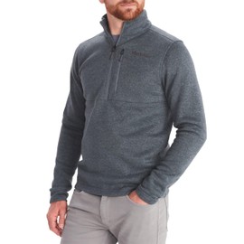 MARMOT Men's Drop Line 1/2 Zip Fleece Jacket, Steel Onyx, Large