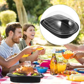 DOITOOL 20PCS Rotisserie Chicken Roaster Container with Lids - Plastic Disposable Take out Containers Carrier with Clear Dome Lid