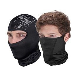 Korean Cooling Sun Protection Sports Mask Face Sunshade Balaclava Scarf for Summer Cycling Hiking 01 - QMFG Aqua Cooling Mesh Mask/Orange