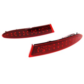 2x Red Lens Rear Bumper Reflector LED Tail Stop Brake Light DRL For 2011-2014 X3 F25 2014-2017 X3 M