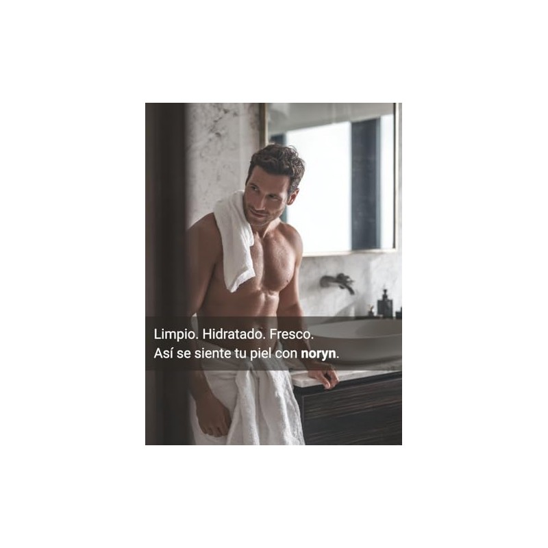 Noryn Body Wash Hombres 480 Fórmula Natural Menta Lima Limpia