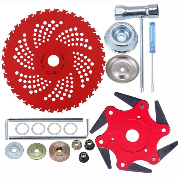 FYSHINE 9" x36 Teeth Carbide Tipped Blades & Steel Trimmer