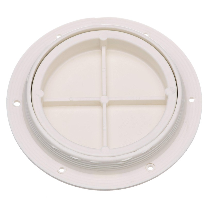 Seachoice White Pry-Up Deck Plate, Watertight, Up to 10-5/8 in.