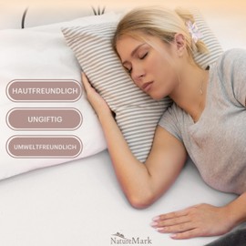 NatureMark Pack of 2 Jersey Fitted Sheets, 100% Cotton, Many Sizes and Colours, Brand Quality, Standard 100 by OEKO-TEX, 120 x 200 cm, Cream/Natural