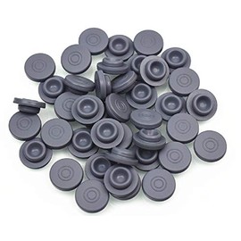 SUCOHANS 100 peices Mushrooms Self Healing Rubber Injection Ports,13mm Rubber Bottle Stoppers, for Sealing 1/4 inch or 7mm Opening