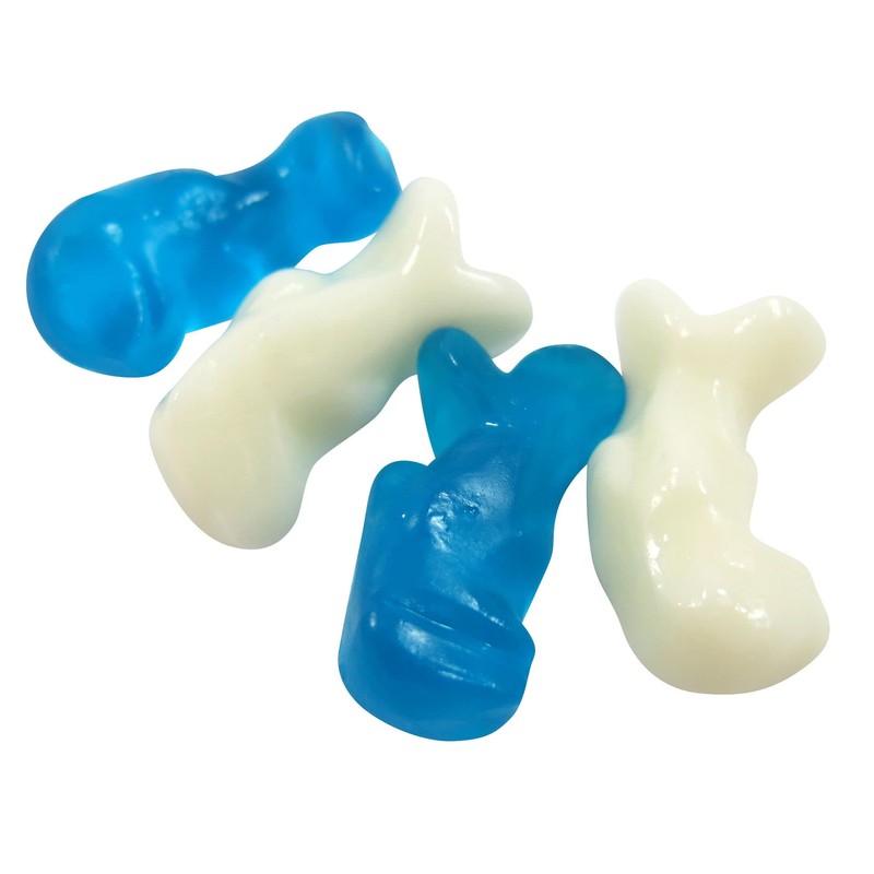 Just Treats Dolphins Mini Blue and White (500g Share Bag)