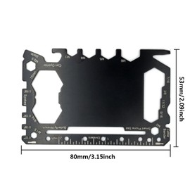 Toolcard 46 in 1 Card Multitool, Stainless Steel Wallet Card for Outdoor Camping, Wrenches, Screwdrivers