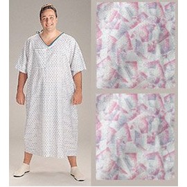 3XL Patient Gowns with Tieside Closure - Pack of 2 (Freesia)