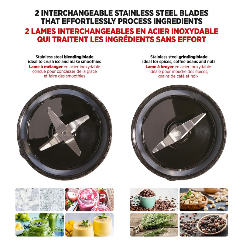 Starfrit Personal Blender 7PC Set - Two 828ml Cups -