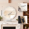 UPPER DECOR 24 Inch Round Wall Mirror, Whitewashed Wooden Frame