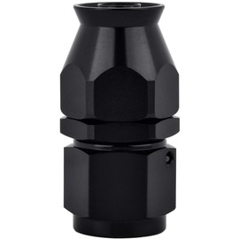 Evil Energy PTFE Hose End Fitting 6AN Straight Fuel Line Adapter for E85 Oil Gas Black