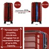 TRACK TRAVEL 4 Piece Luggage Set ABS+PC Expandable Hardshell TSA
