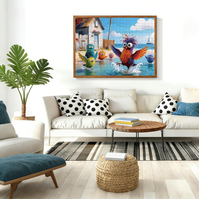 MADXDUPR 500 Piece Puzzles for Adults - Beach Birds Coastal