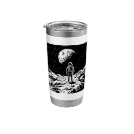 Astronaut Moon Space Artwork Planets Galaxy Exploration Stainless Steel Insulated Tumbler