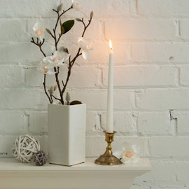 Unscented Taper Candles for Home – 10 Inch Tall Clean Burning Candlesticks | Perfect for Weddings, Parties, Home Décor | White | 12 Pack