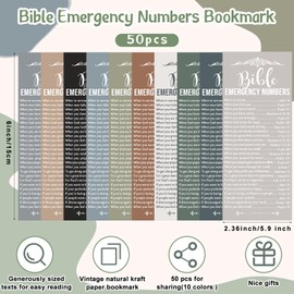 Feifeiya Christian Gifts Set Bible Verses Bookmarks Inspirational Scripture Ballpoint Pens Gospel Tracts Christmas Religious Gifts for Church Sunday School Office(50 Sets)