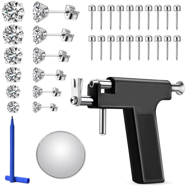 Ear Piercing Gun Kit,Nose Navel Piercing Machine with Stainless Steel