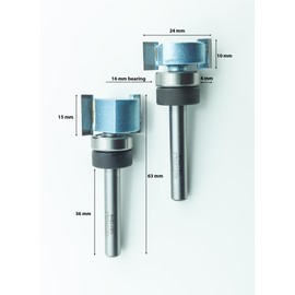 CUTTOOLS Rebate router bit slot cutter for Intumescent Strip 1/4 shank 10 mm router bit