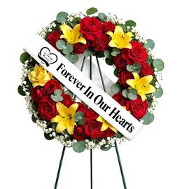 Funeral Sash Memorial Wreath Sash Funeral Ribbon for Wreaths Caskets GravesTombstone Decorations (White)