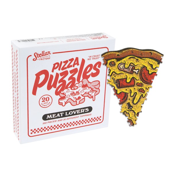 Stellar Factory Pizza Puzzles: Meat Lover's - A Challenging & Cooperative 550-piece Jigsaw Puzzle