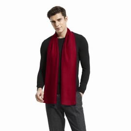 Glen Mila Glen Mila Mens Classic Winter Scarf Cashmere Winter Scarves Long Plain Fashion Formal Soft Scarf for Men