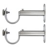 MERIVILLE Set of 2 Pewter Zinc Curtain Drapery Rod Bracket