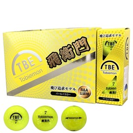 TOBIEMON(トビエモン) ゴルフボール パールボール 公認球 2ピース 1ダース(12個入り) パールイエロー T-B2PY