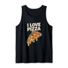 I Love Pizza Slice Dripping Cheese Delight Tank Top