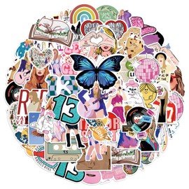 KASESSS 100 Pcs Singer Stickers, Waterproof Stickers Music, Pop Singer Decal, Fashion Aesthetic Trendy Music Scrapbook Stickers, Vinyl Stickers for Water Bottles Guitar Laptop Book Skateboard Suitcase