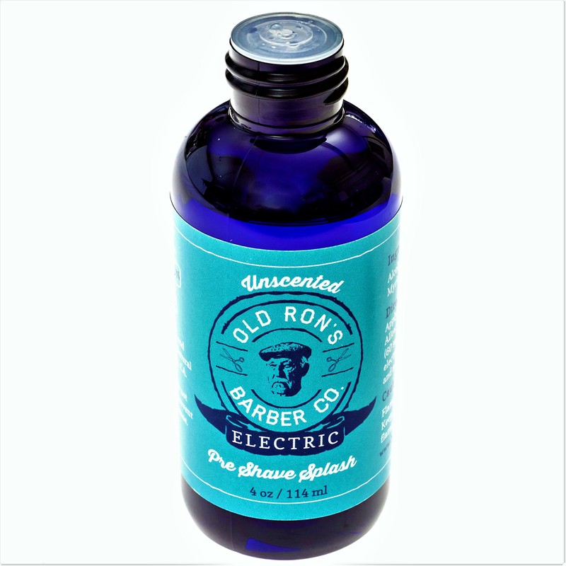 Old Ron's Barber Co. Electric Pre-Shave Splash, Unscented, 4 oz