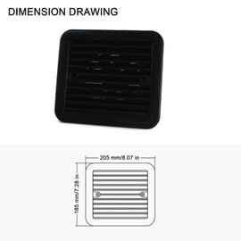 Ronyaoko Side Mount RV Fan Grille, RV Cooling Fan Shutters Vent, Black Rainproof board For Caravan, Motorhome, Camper, RV Accessories