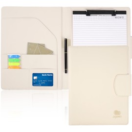 Agoer Leather Clipboard Folder A4, Multifunctional Business Folder with Magnetic Closure Cover, Document Padfolio with Paper,Sticky Arrow Tabs,Pen for Man and Woman