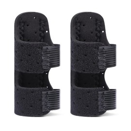 ACWOO Finger Splint, Pack of 2 Finger Smoother Finger Splint Stabiliser, Soft Comfortable Finger Support, Finger Bandage for Broken Sprained Arthritis or Tendinitis (Black)