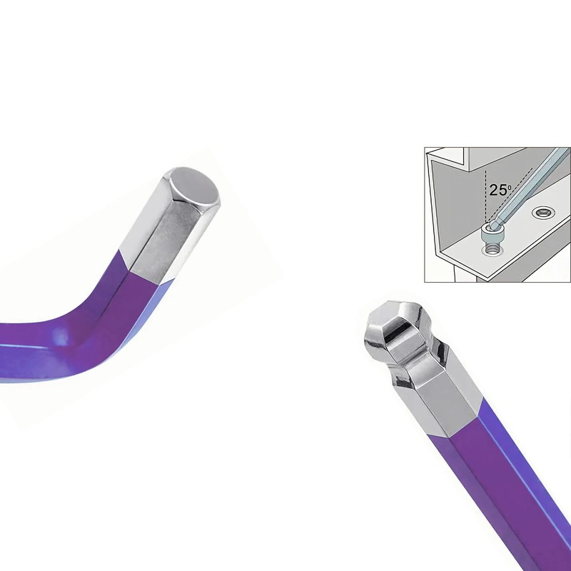 FOCMKEAS 8mm Ball End Hex Key Allen Wrench,Internal Hexagonal Wrench,
