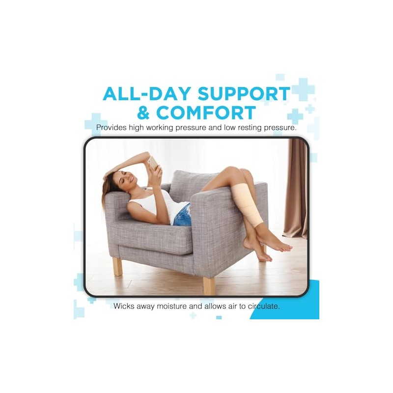 Padded Supportive Elastic Bandage (Beige, 10cm x 1.2m)