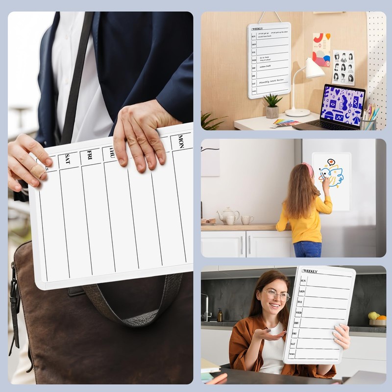 Lumspax Weekly Whiteboard Calendar for Wall, Small 11" x 17"