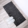 Non-Slip Pebble Bathtub Mat Black 16 W x 35 L