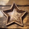 Medium Star Wood Bowl Handcrafted Star Dough Bowl