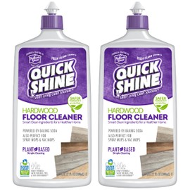 Quick Shine Hardwood Floor Cleaner 27oz, 2Pk | Naturally Cleans Dirt & Scuff Marks | Plant-Based-Dirt Dissolving-Streak Free-No Rinse-Ready to Use | Squirt & Spread | Use in Spray Mops | Safer Choice