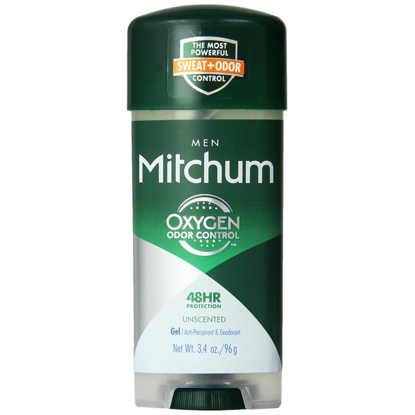 Mitchum Advanced Control Unscented Gel, Anti-Perspirant & Deodarant 3.4 oz (Pack of 6)
