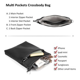 befen Black Crossbody Bag for Women Genuine Leather Small Shoulder Bag for Women Ladies Handbag Purse for Shopping-Black