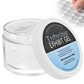 33111 Museum Gel Kit with 40 Pcs Sticky Tack for Antiques, Glass, Ceramics & Action Figures Includes Removable Museum Wax - Premium Clear Wax