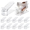 TOPNEW Shoe Slots Organizer for Closet 10 Pack Adjustable Level