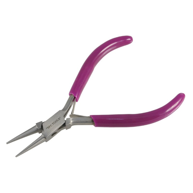 Purple Jewelry Pliers Set of 5 on Block Holder -