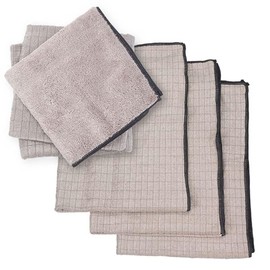 Pastaclean® Tea Towels Set (Beige) Extremely Absorbent Tea Towels, Premium Kitchen Towels, 3 x Maxi Tea Towels, 2 x Tea Towels/All-Rounder, 1 x Fleece Cloth/Dish Cloth
