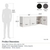 SystemBuild Evolution Camberly Framed Wall Cabinet, 54", Graphite Gray