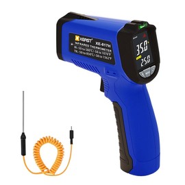 XEAST Infrared Thermometer Gun, Digital Laser Temperature Gun -58°F to 1076°F, with Adjustable Emissivity for Pool, Fridge, Engine, HVAC, Kitchen Cooking Accessories