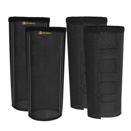 Mesh Horse Fly Boots Tough Breathable, 4 Pack, (Black, Large)