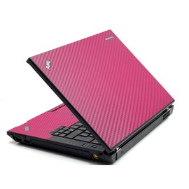 LidStyles Vinyl Protection Skin Kit Decal Sticker Compatible with Lenovo ThinkPad L440 (Pink Carbon Fiber)