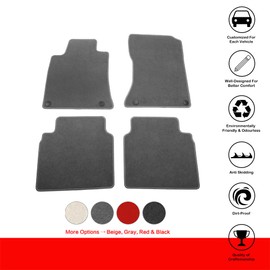 IKON MOTORSPORTS, Nylon Car Floor Mats Compatible with 2019-2025 Nissan Altima 4DR, OE Style Gray/Grey Driver Passenger Car Carpets, Front Rear 4PCS Full Set